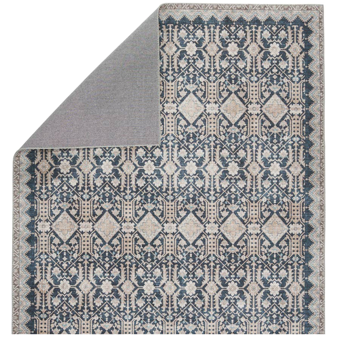 Jaipur Keyara by Nikki Chu Dalia Trellis Dark Blue Tan KNC07 Rug