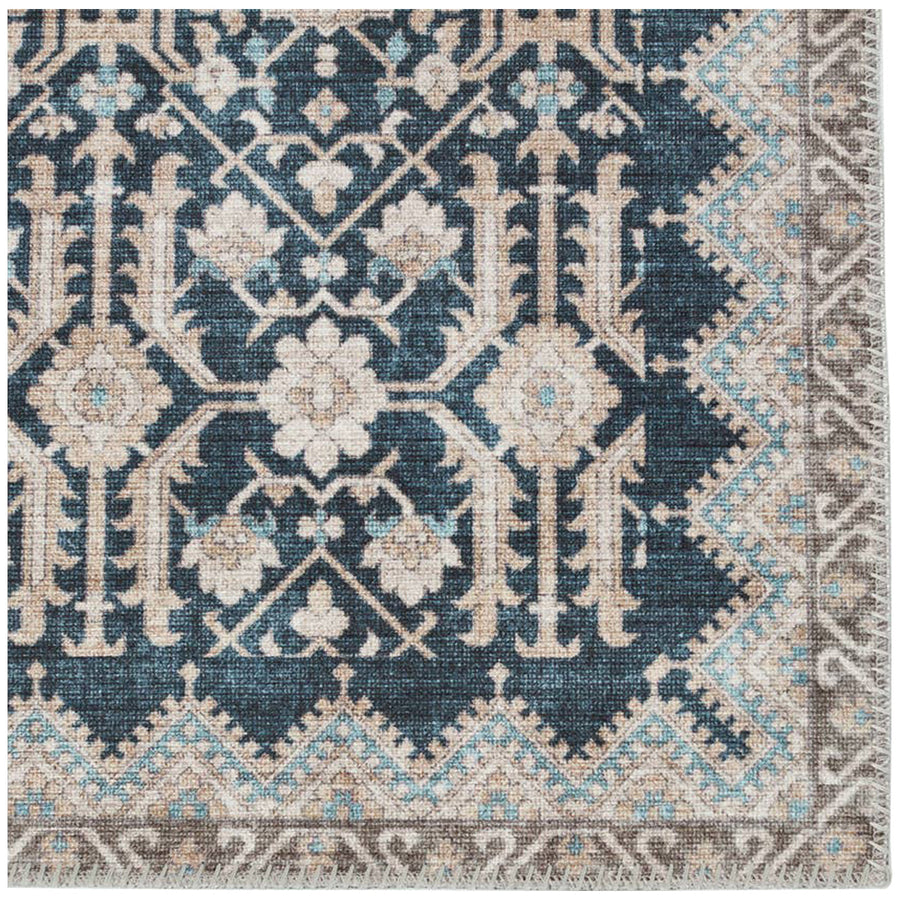 Jaipur Keyara by Nikki Chu Dalia Trellis Dark Blue Tan KNC07 Rug