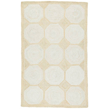 Jaipur Naturals Tobago Fiorita Geometric Light Beige White NAT43 Rug