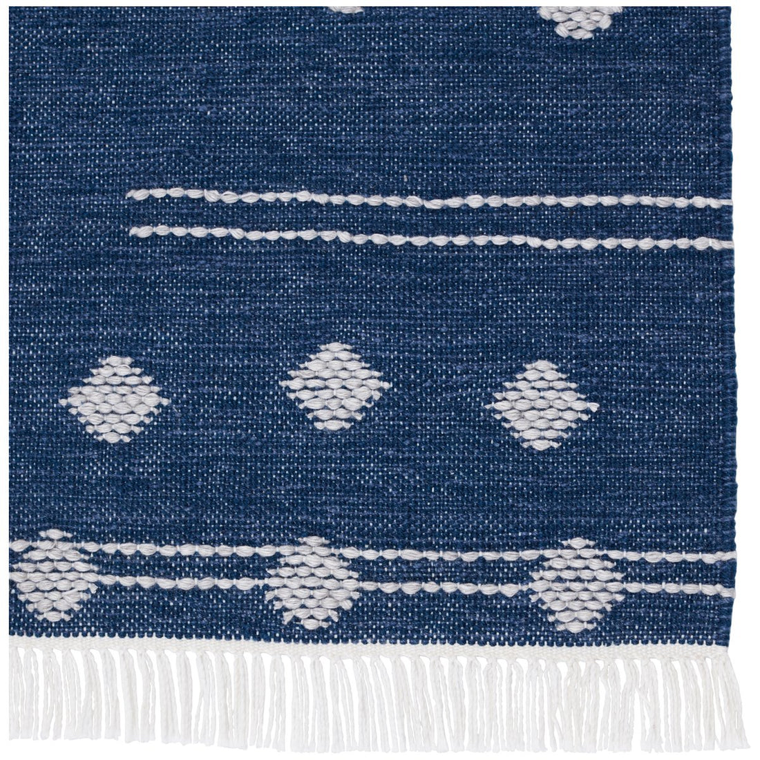 Jaipur Revelry Calli Geometric Tribal Blue White RVR02 Rug