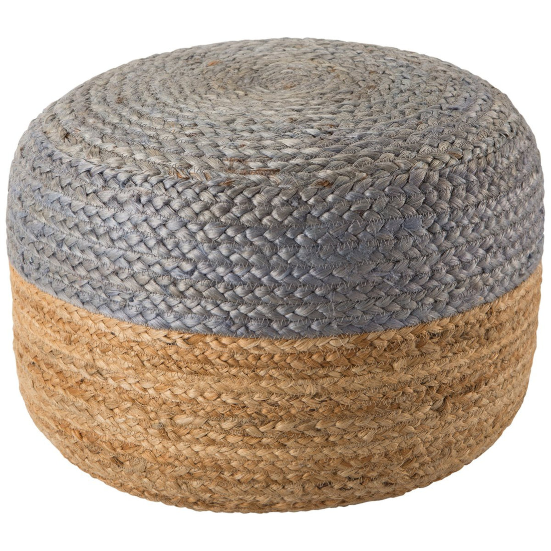 Jaipur Saba Oliana Ombre Stripes Light Gray Beige SAA11 Cylinder Pouf