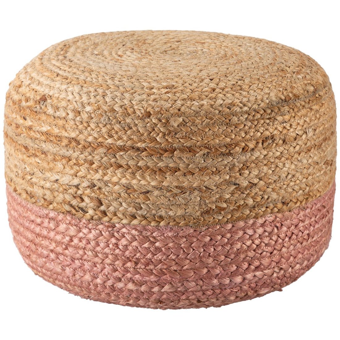 Jaipur Saba Oliana Ombre Stripes Light Pink Beige SAA12 Cylinder Pouf