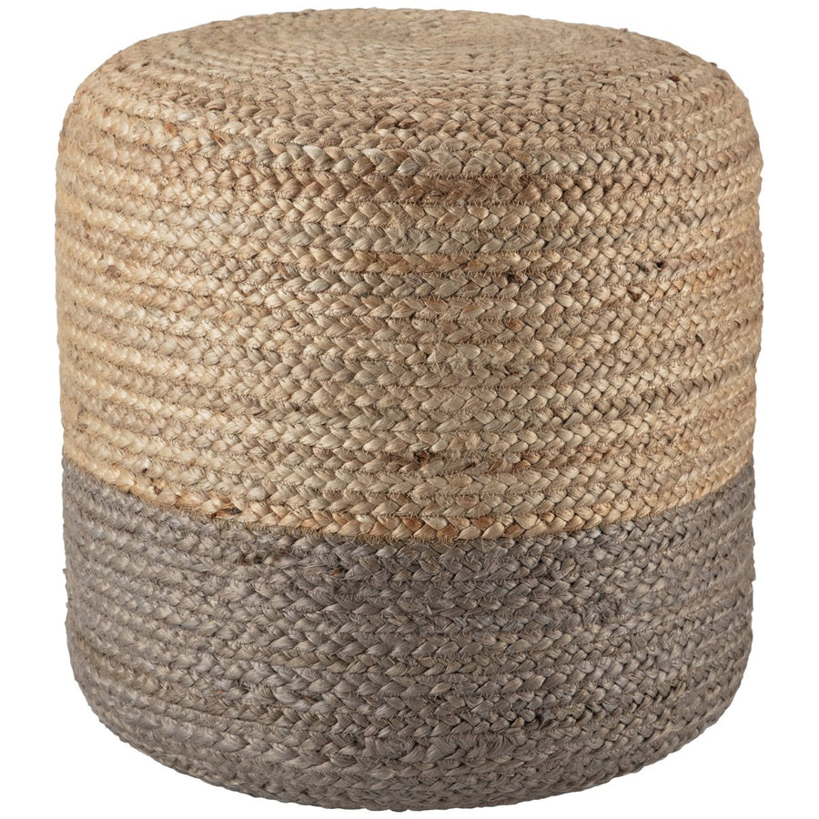 Jaipur Saba Oliana Ombre Stripes Taupe Beige SAA17 Cylinder Pouf