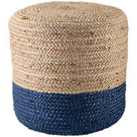 Jaipur Saba Oliana Ombre Stripes Blue Beige SAA18 Cylinder Pouf