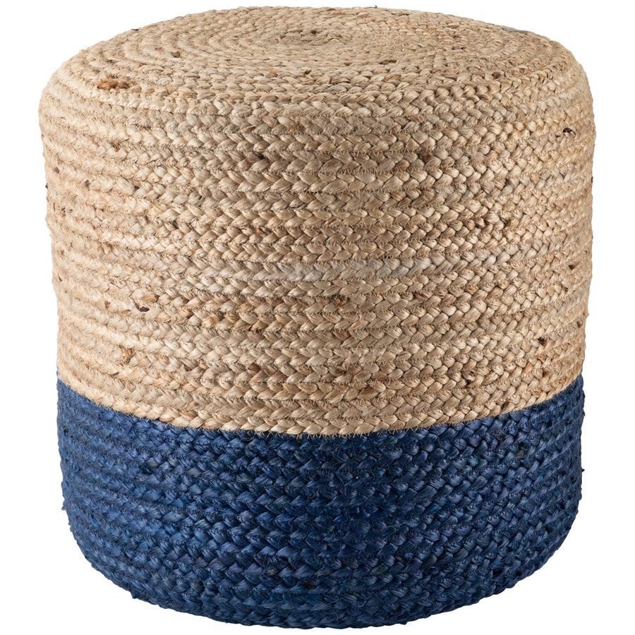 Jaipur Saba Oliana Ombre Stripes Blue Beige SAA18 Cylinder Pouf