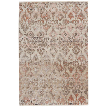 Jaipur Sanaa by Nikki Chu Asani Ikat Tan Light Pink SBC01 Area Rug