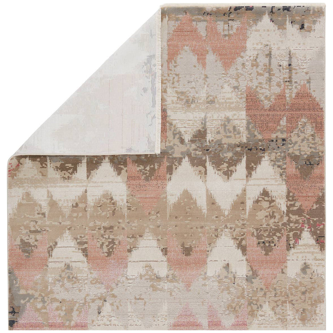 Jaipur Sanaa by Nikki Chu Zevi Chevron Beige Light Pink SBC07 Area Rug