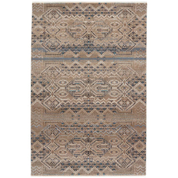 Jaipur Sanaa by Nikki Chu Tamari Tribal Tan Blue SBC09 Area Rug