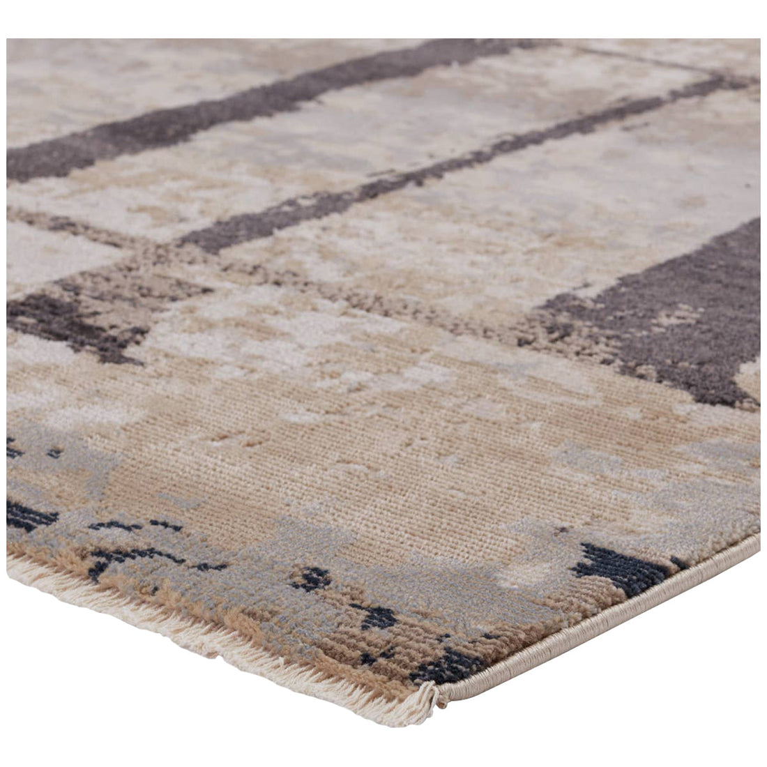 Jaipur Sanaa by Nikki Chu Lehana Abstract Dark Brown Ivory SBC11 Rug