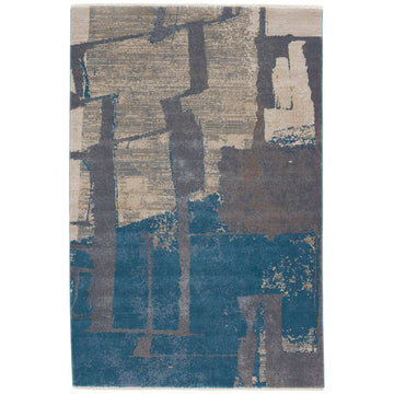 Jaipur Sanaa by Nikki Chu Lehana Abstract Blue Gray SBC12 Area Rug