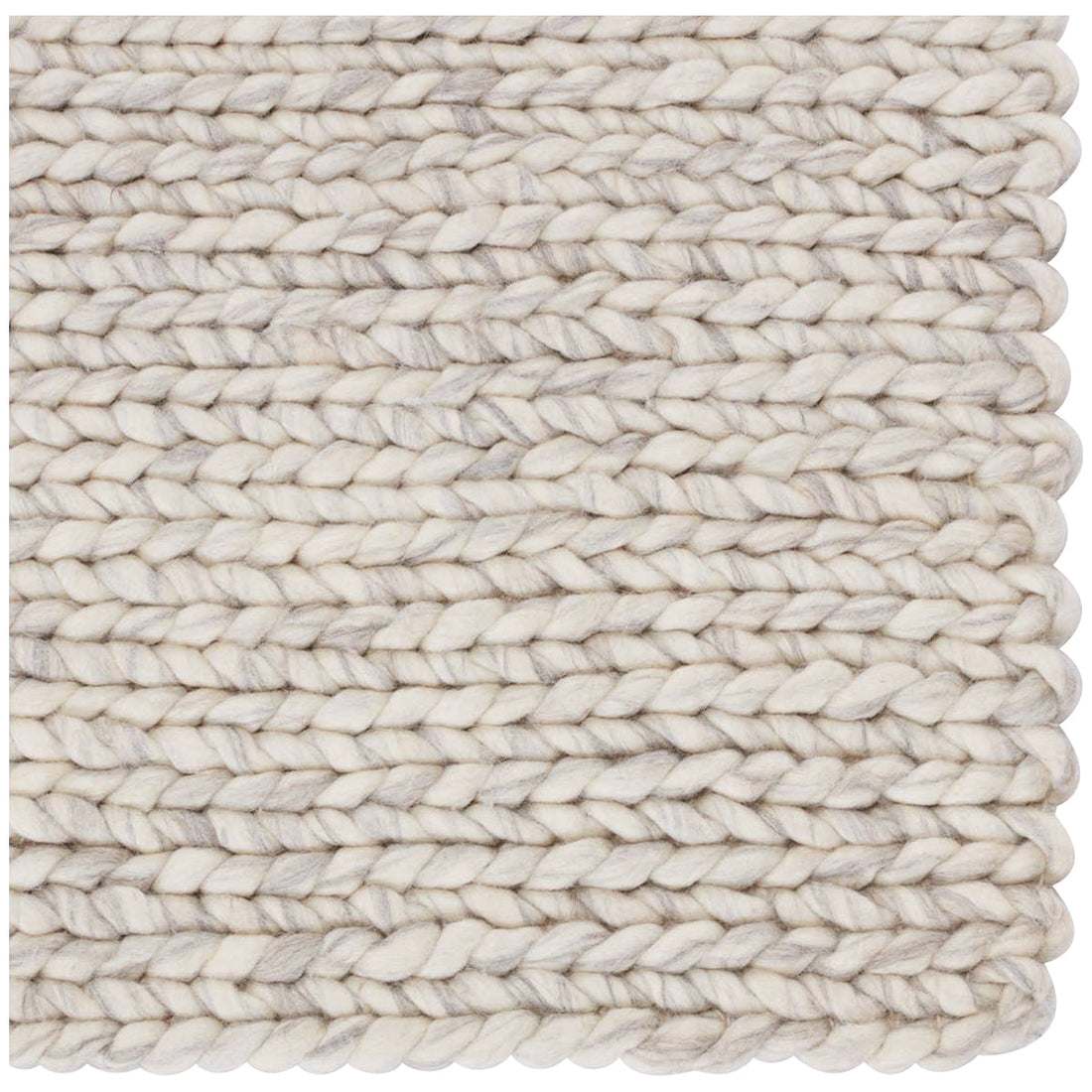 Jaipur Scandinavia Dula Braiden Solid Cream Light Gray SCD06 Area Rug