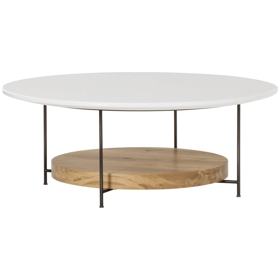 Thomas Bina Olivia 42-Inch Coffee Table - White Lacquer