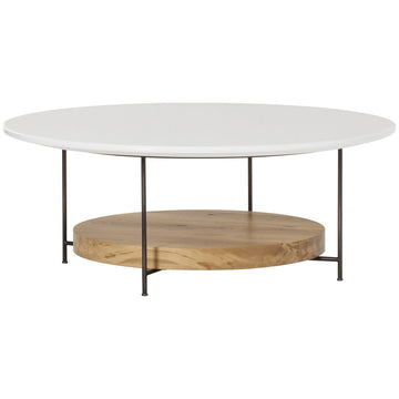 Thomas Bina Olivia 42-Inch Coffee Table - White Lacquer