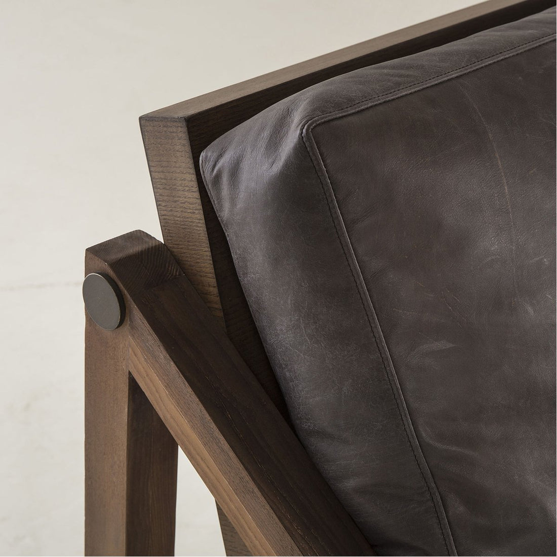 Thomas Bina Teddy Chair - Destroyed Black Leather