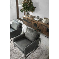 Thomas Bina Vanessa Chair - Destroyed Black Leather