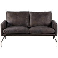 Thomas Bina Vanessa 2-Seater Sofa - Destroyed Black Leather