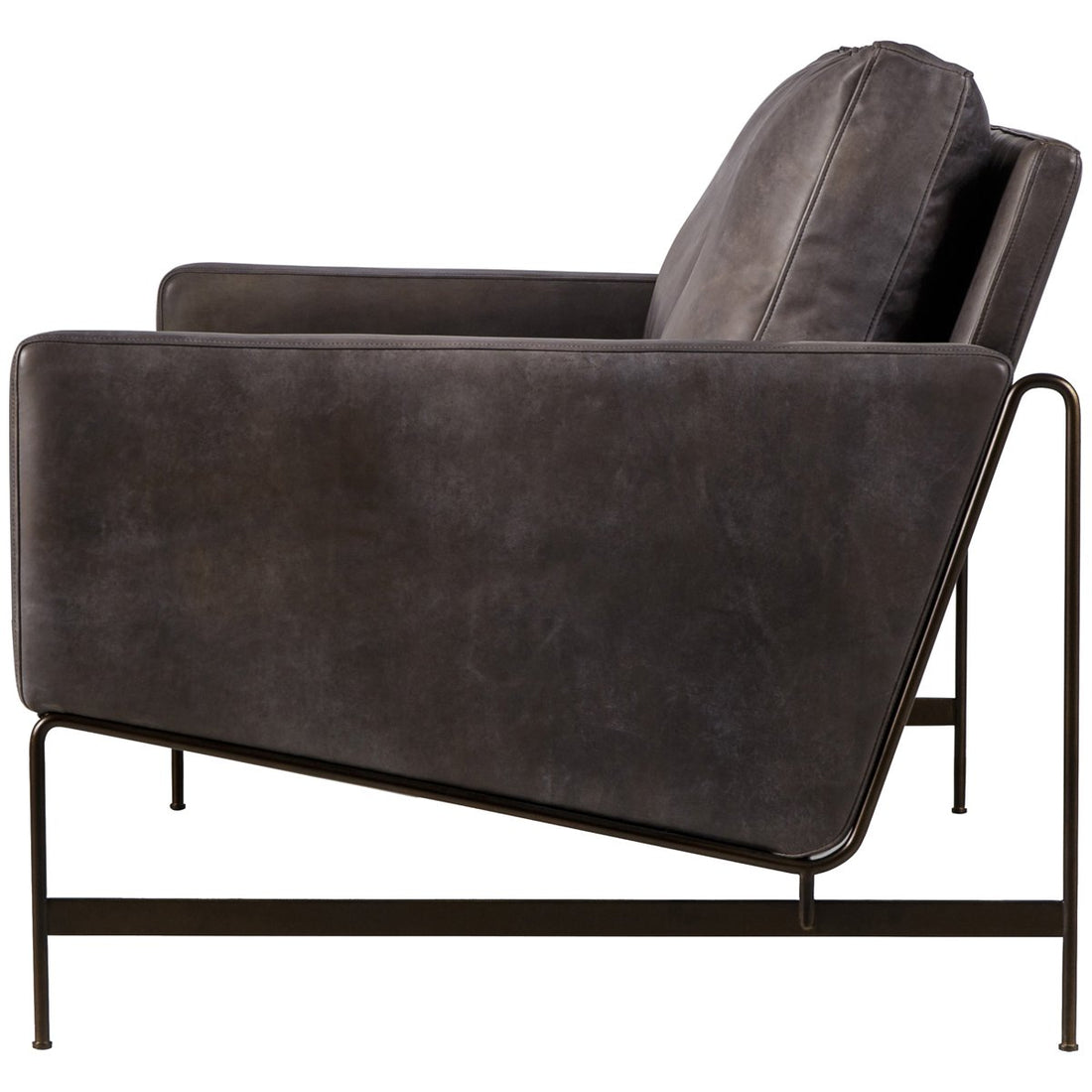 Thomas Bina Vanessa 2-Seater Sofa - Destroyed Black Leather