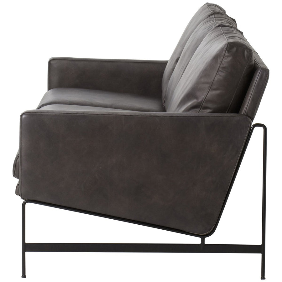 Thomas Bina Vanessa 3-Seater Sofa - Destroyed Black Leather