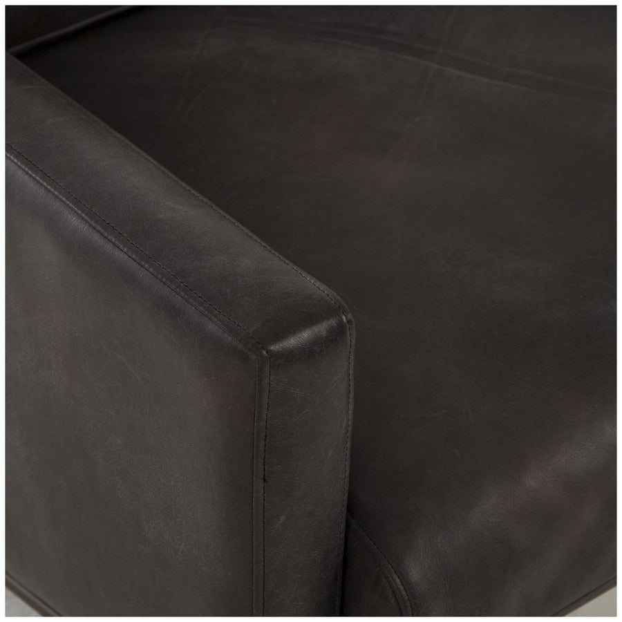 Thomas Bina Vanessa 3-Seater Sofa - Destroyed Black Leather