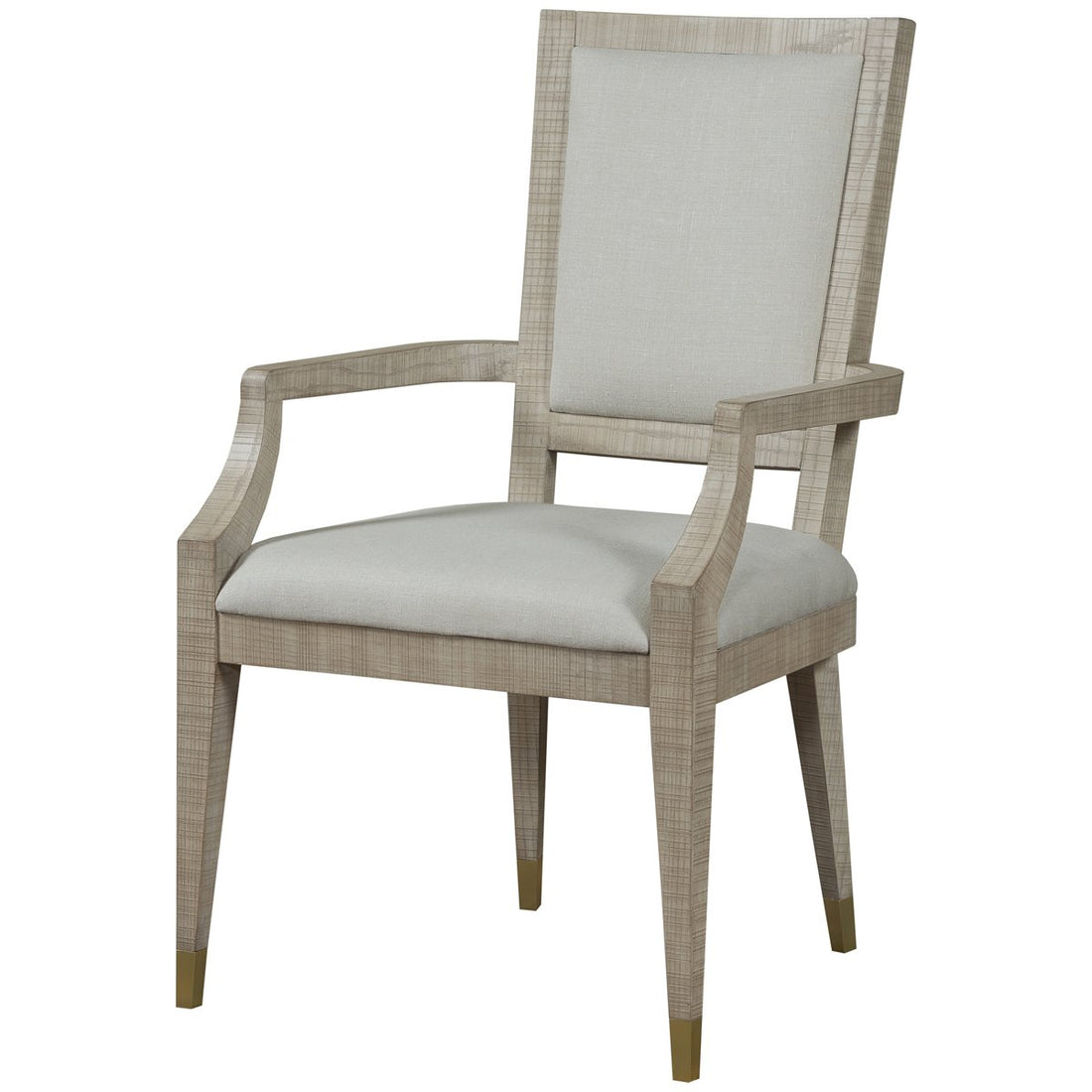 Sonder Living Raffles Dining Arm Chair - Natural, Norman Ivory