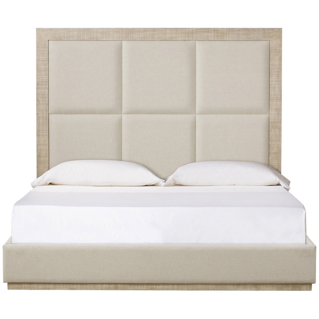 Sonder Living Raffles 6 Panels Bed - Natural, Norman Ivory