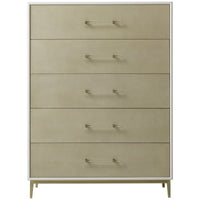 Sonder Living Alice 5-Drawer Chest - Emboss Faux Shagreen