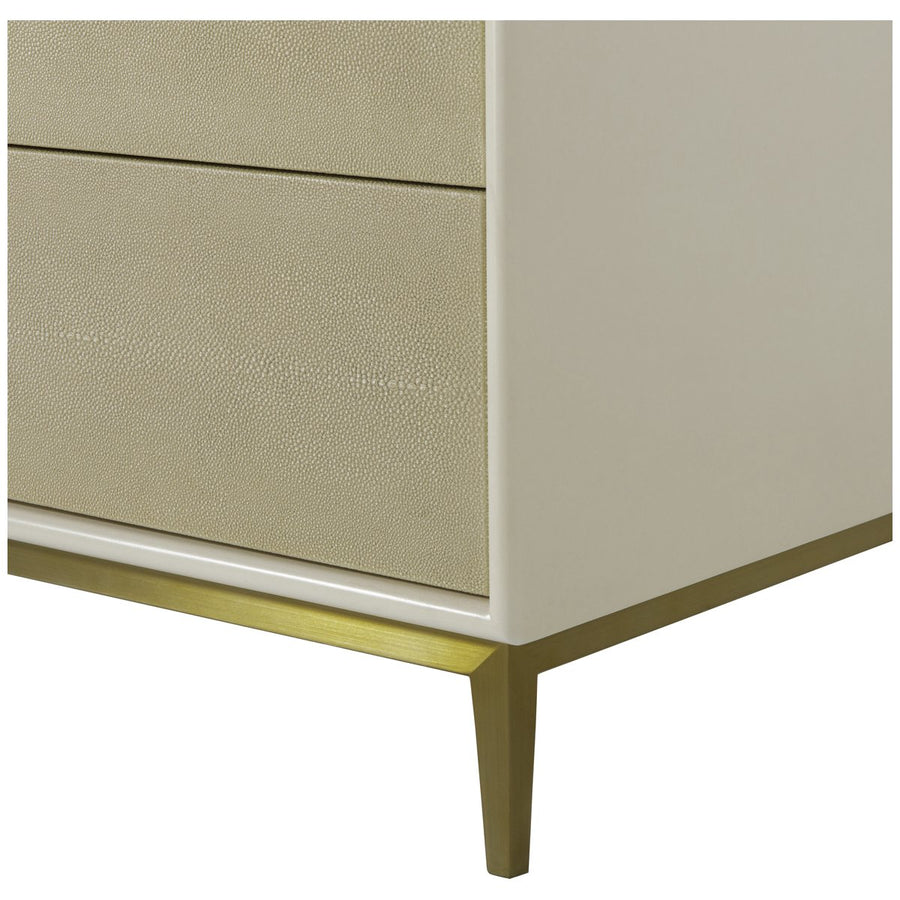 Sonder Living Alice 5-Drawer Chest - Emboss Faux Shagreen