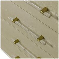 Sonder Living Alice 5-Drawer Chest - Emboss Faux Shagreen