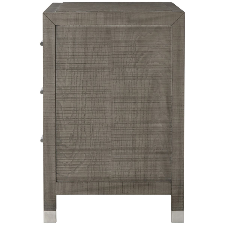 Sonder Living Raffles 3-Drawer Nightstand - Grey and Pewter