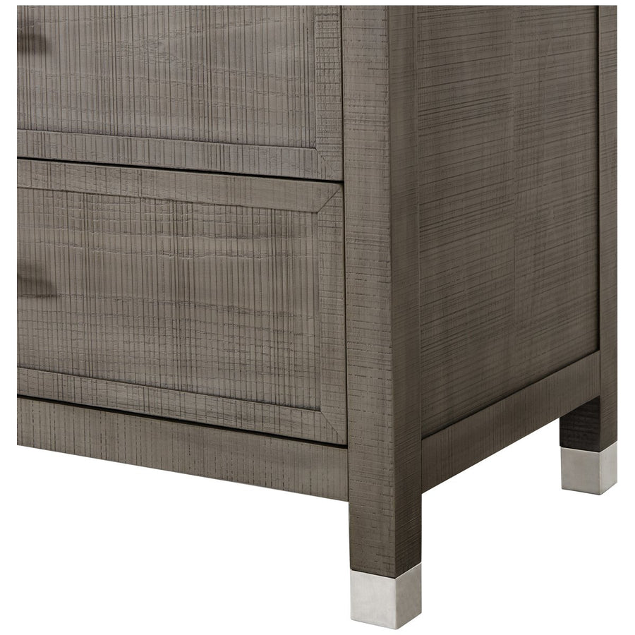 Sonder Living Raffles 3-Drawer Nightstand - Grey and Pewter