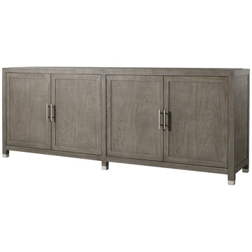 Sonder Living Raffles 4-Doors Credenza - Grey and Pewter