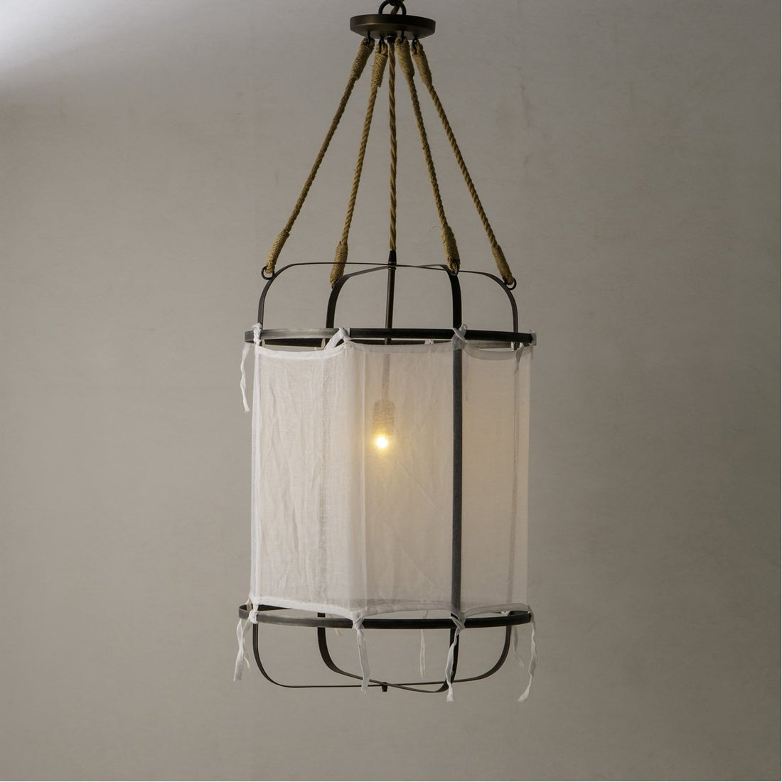 Nellcote French Laundry Small Pendant Light - White