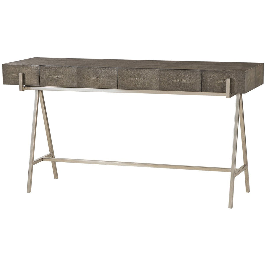 Andrew Martin Sampson Console Table - Charcoal Shagreen