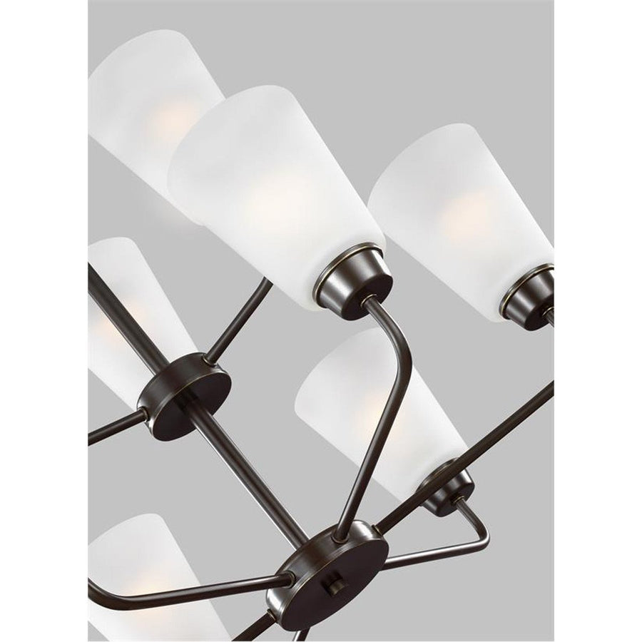 Sea Gull Lighting Kerrville Transitional Nine Light Chandelier