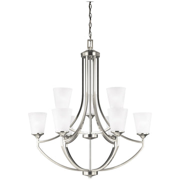 Sea Gull Lighting Hanford Transitional Nine Light Chandelier