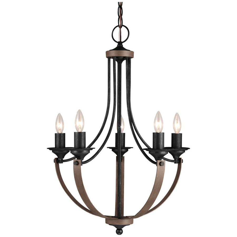 Sea Gull Lighting Corbeille Steel Five Light Chandelier