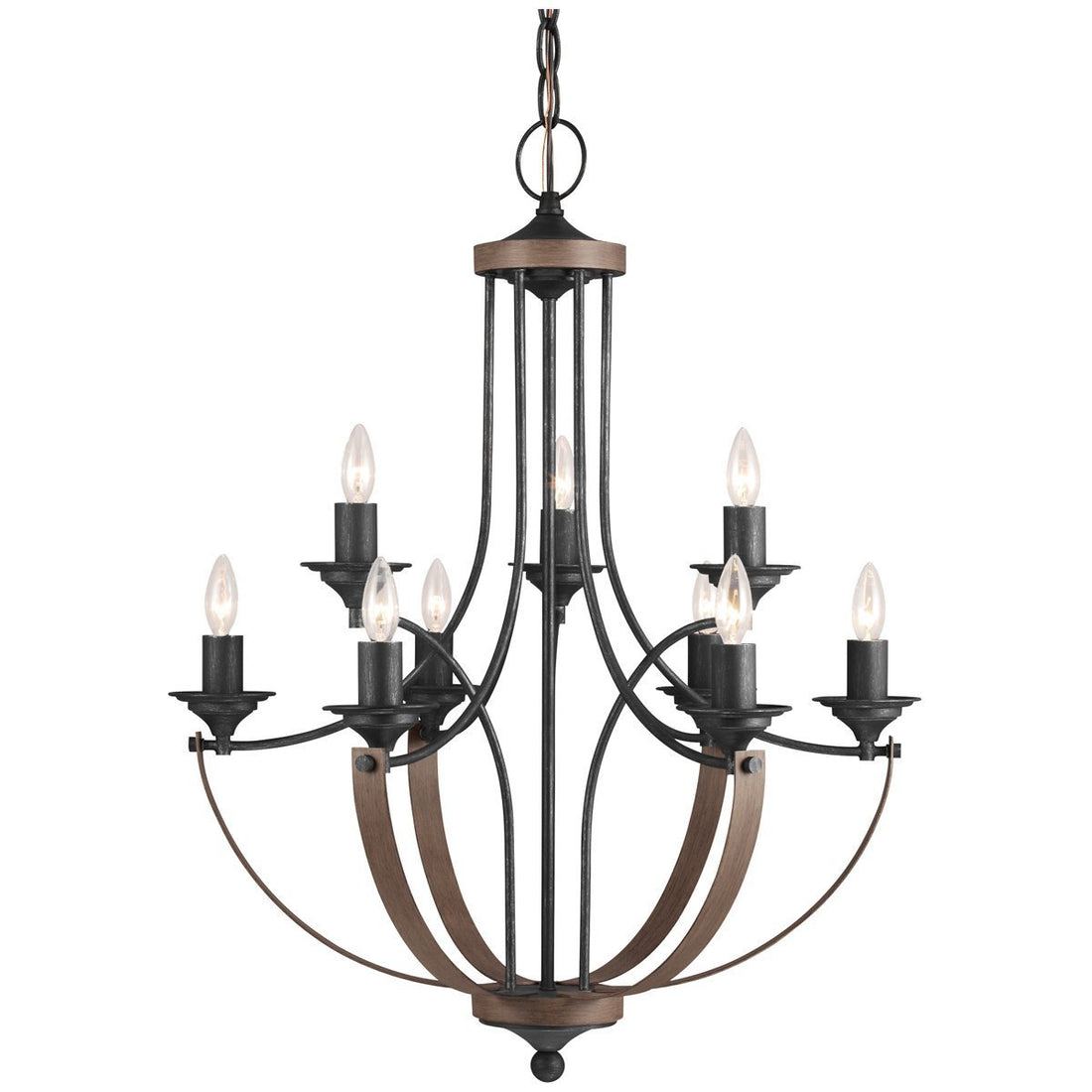 Sea Gull Lighting Traditional Nine Light Chandelier