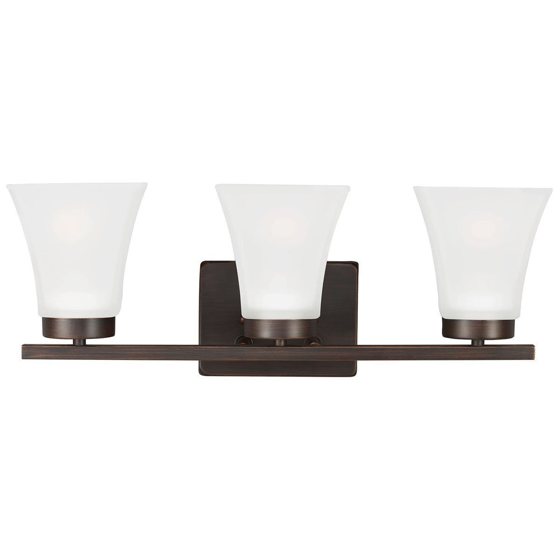 Sea Gull Lighting Bayfield Contemporary Three Light Wall Bath Sconce