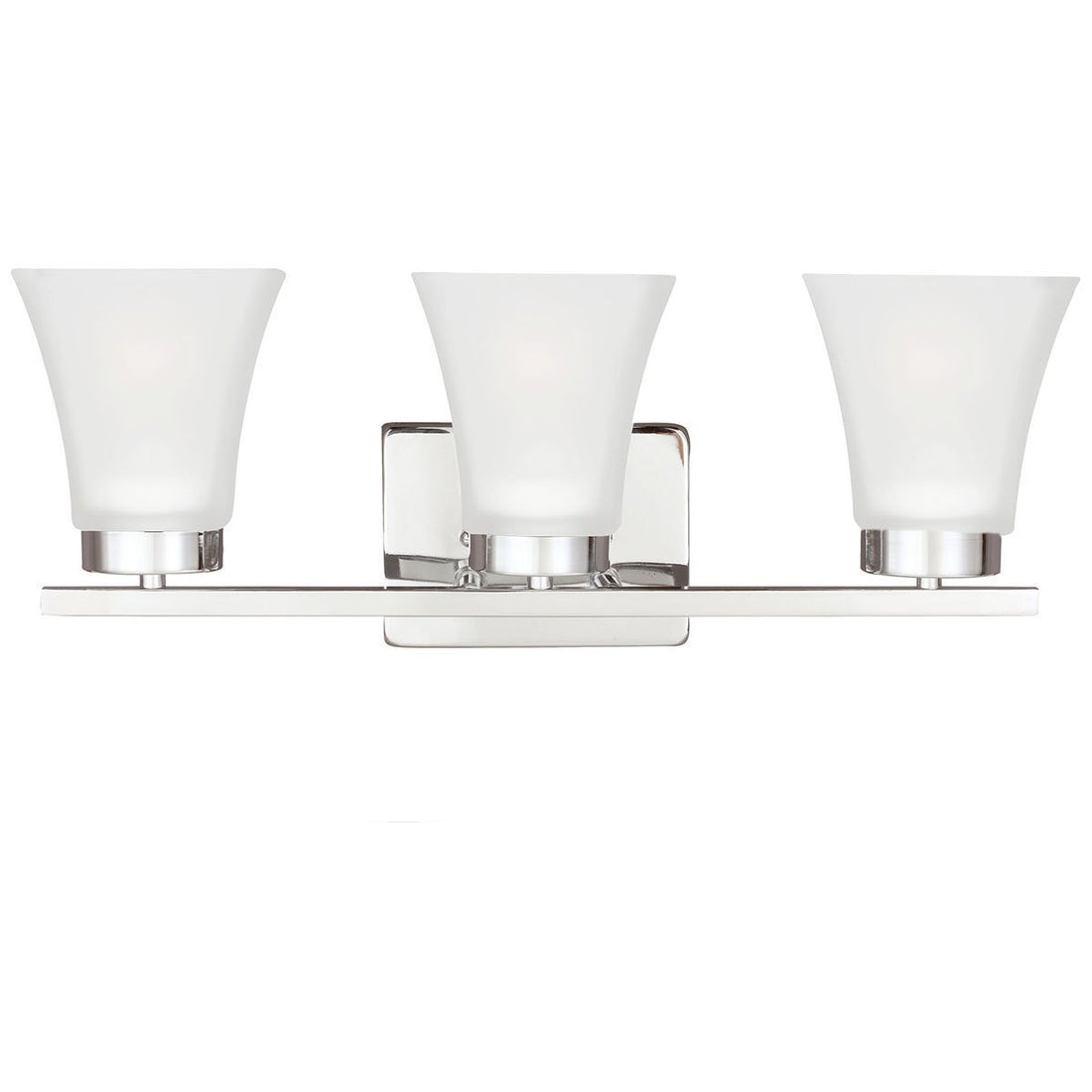 Sea Gull Lighting Bayfield Contemporary Three Light Wall Bath Sconce