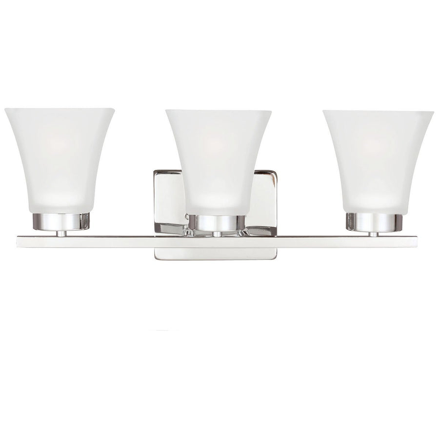 Sea Gull Lighting Bayfield Contemporary Three Light Wall Bath Sconce