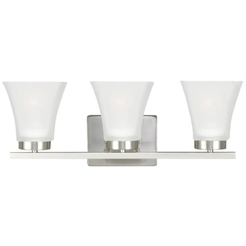 Sea Gull Lighting Bayfield Contemporary Three Light Wall Bath Sconce