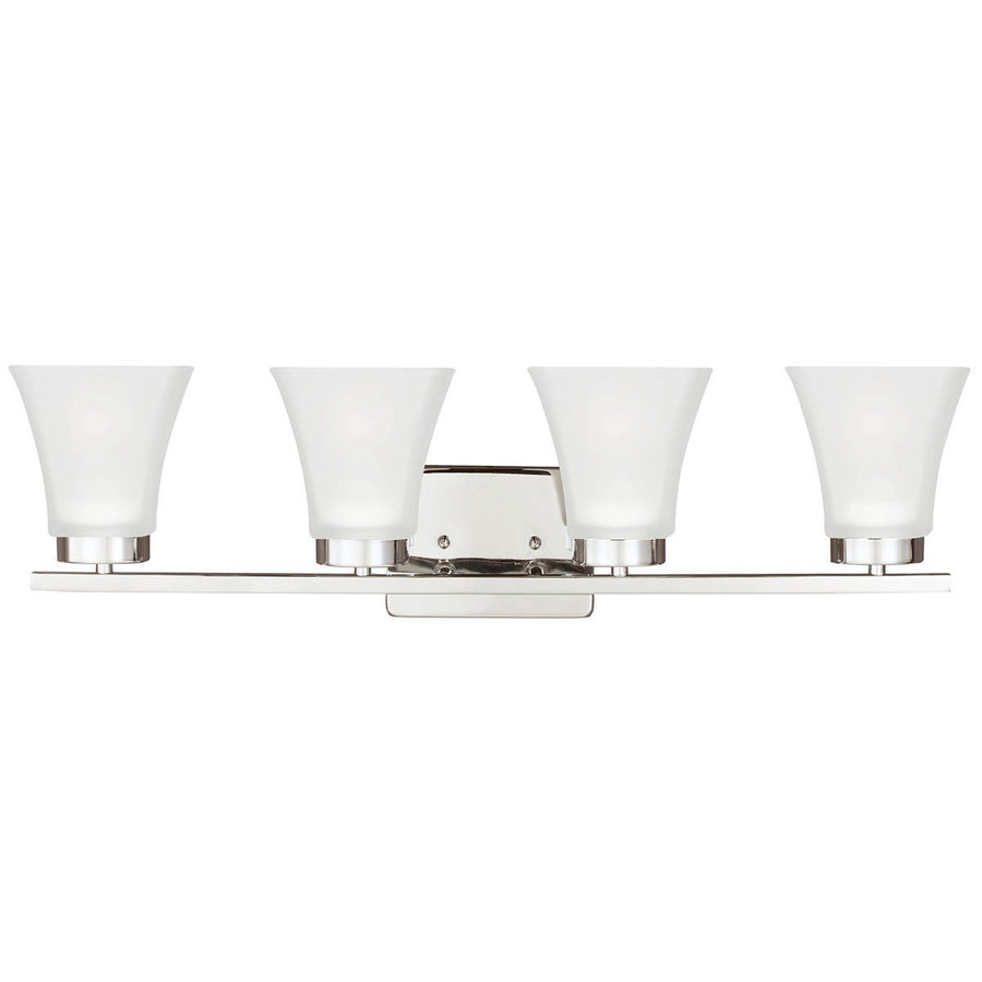 Sea Gull Lighting Bayfield Contemporary Four Light Wall Bath Sconce