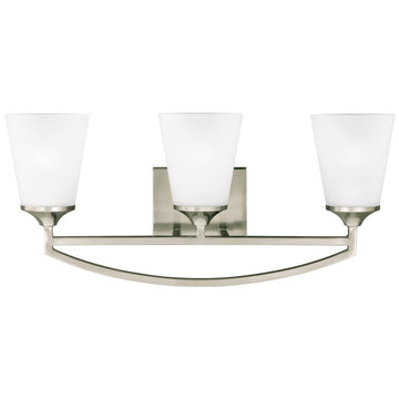 Sea Gull Lighting Hanford Transitional Three Light Wall Bath Sconce