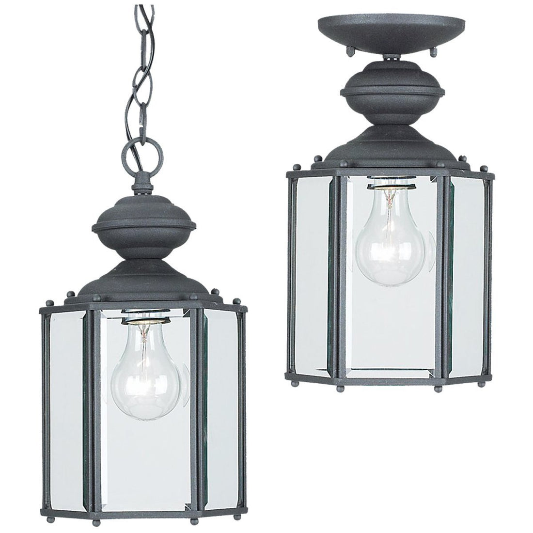 Sea Gull Lighting One Light Outdoor Semi-Flush Convertible Pendant