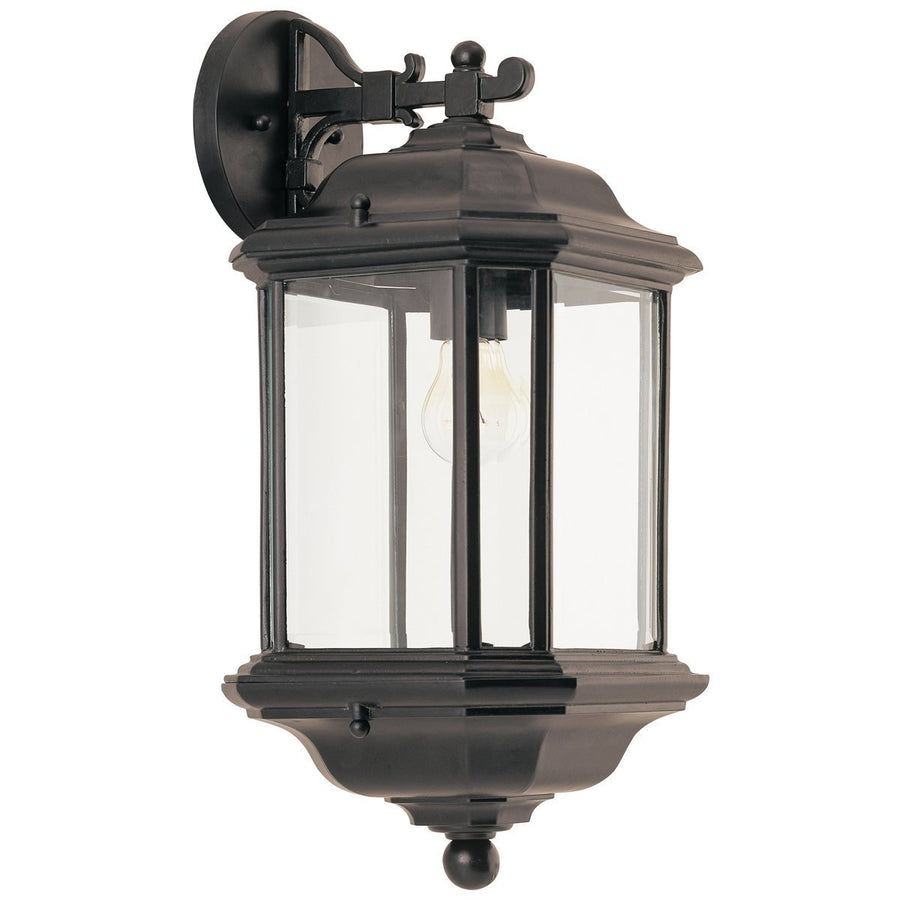 Sea Gull Lighting Black One Light Outdoor Wall Lantern