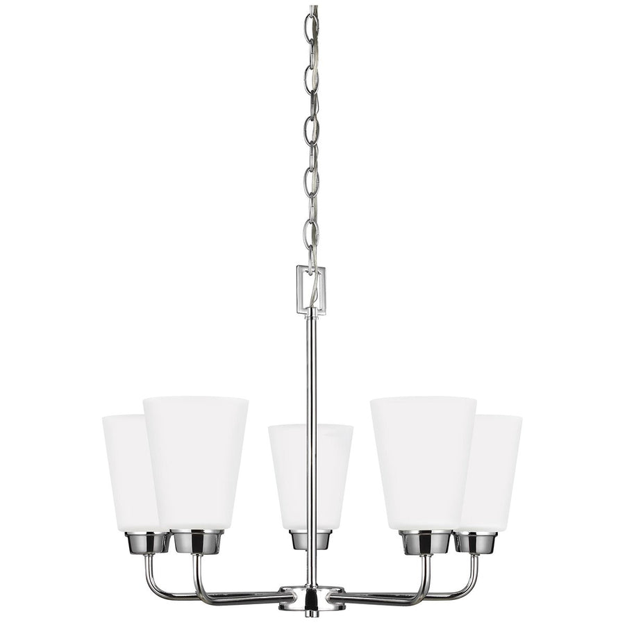 Sea Gull Lighting Kerrville Chrome 5-Light Chandelier