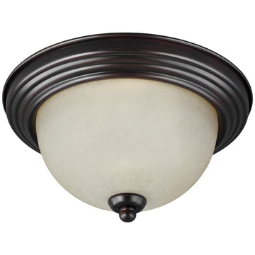 Sea Gull Lighting 3-Light Ceiling Flush Mount - Amber Scavo