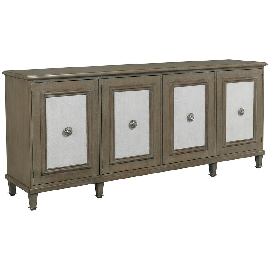 CTH Sherrill Occasional Naples Door Cabinet with Ivory Shagreen