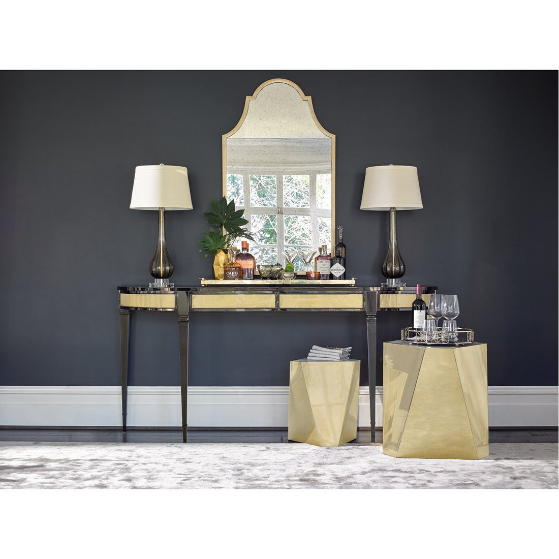 Caracole The Contempo Side Table - Plated Metal