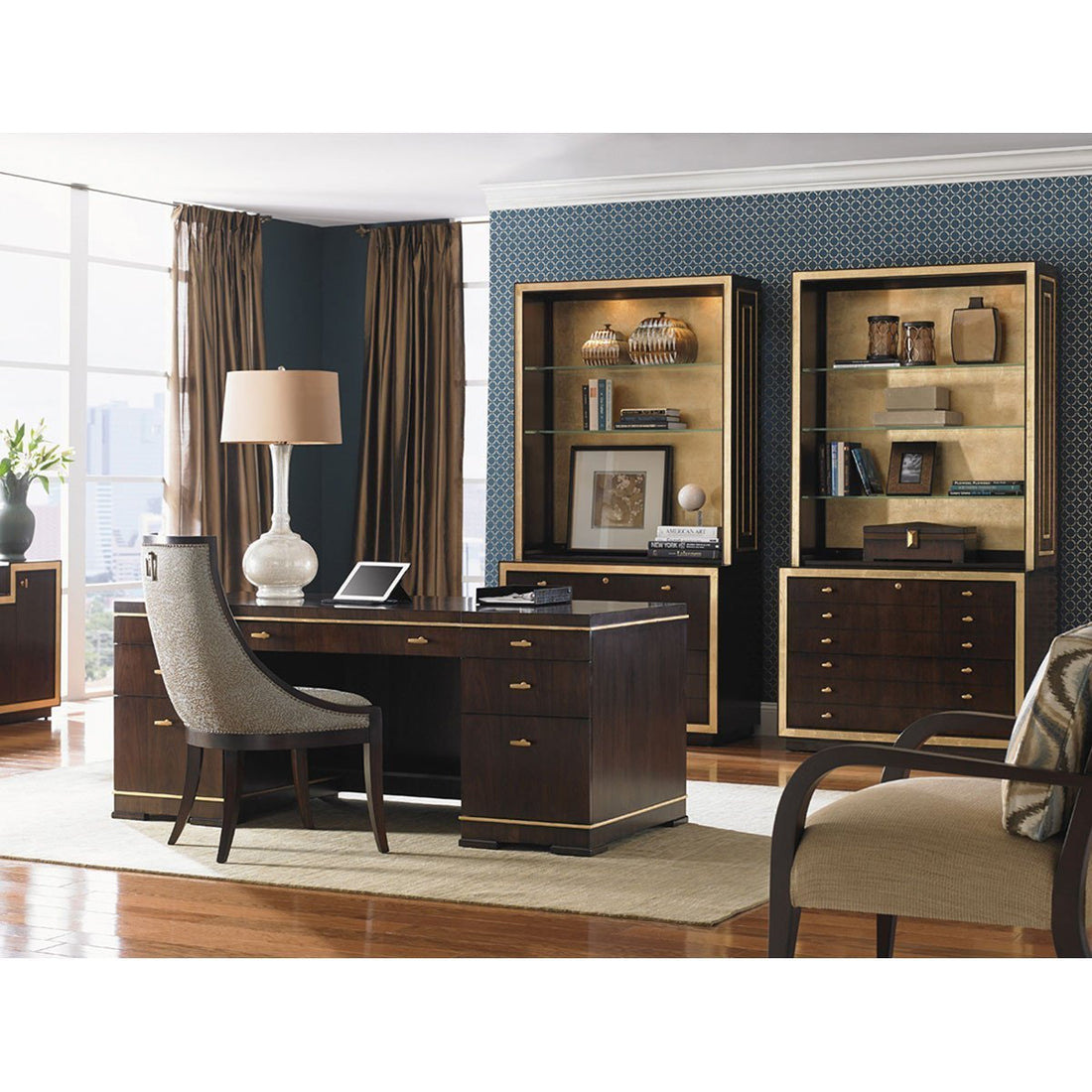 Sligh Bel Aire Dark Brown Paramount Executive Desk